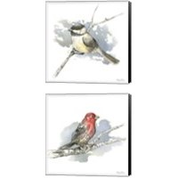 Framed Birds & Branches 2 Piece Canvas Print Set