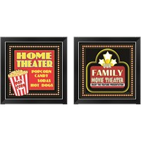 Framed 'Movie Theater 2 Piece Framed Art Print Set' border=