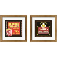 Framed 'Movie Theater 2 Piece Framed Art Print Set' border=