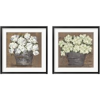 Framed 'Heavenly Floral 2 Piece Framed Art Print Set' border=