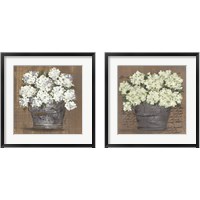 Framed 'Heavenly Floral 2 Piece Framed Art Print Set' border=