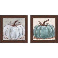 Framed 'Pumpkin Close-Up 2 Piece Framed Art Print Set' border=