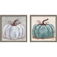 Framed 'Pumpkin Close-Up 2 Piece Framed Art Print Set' border=