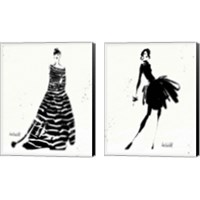 Framed 'Style Sketches 2 Piece Canvas Print Set' border=
