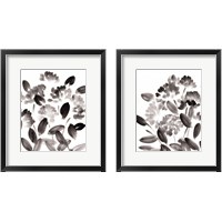 Framed 'Simple Black Poppies 2 Piece Framed Art Print Set' border=