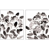Framed 'Simple Black Poppies 2 Piece Art Print Set' border=