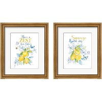 Framed 'Lemon Sketch Book 2 Piece Framed Art Print Set' border=