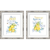 Framed 'Lemon Sketch Book 2 Piece Framed Art Print Set' border=