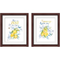 Framed 'Lemon Sketch Book 2 Piece Framed Art Print Set' border=