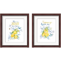 Framed 'Lemon Sketch Book 2 Piece Framed Art Print Set' border=