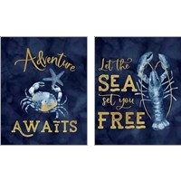 Framed Deep Blue Sea 2 Piece Art Print Set