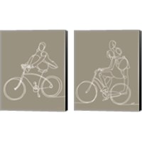 Framed 'On a Bike 2 Piece Canvas Print Set' border=