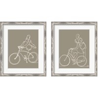 Framed 'On a Bike 2 Piece Framed Art Print Set' border=