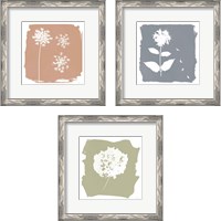 Framed 'Nature by the Lake Flowers 3 Piece Framed Art Print Set' border=