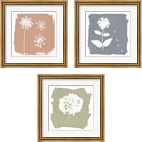 Framed Nature by the Lake Flowers 3 Piece Framed Art Print Set