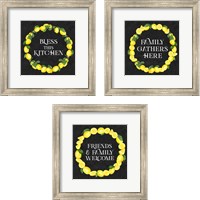 Framed 'Live with Zest 3 Piece Framed Art Print Set' border=