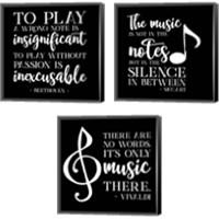 Framed 'Moved by Music 3 Piece Canvas Print Set' border=