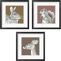 Framed 'Watercolor Pencil Forest 3 Piece Framed Art Print Set' border=