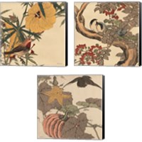 Framed 'Autumn's Bounty 3 Piece Canvas Print Set' border=