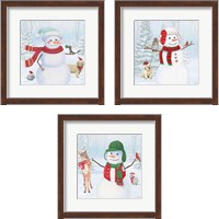 Framed 'Dressed for Christmas 3 Piece Framed Art Print Set' border=