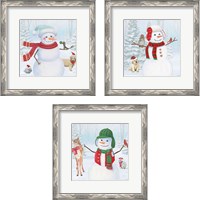 Framed 'Dressed for Christmas 3 Piece Framed Art Print Set' border=