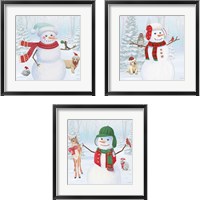 Framed 'Dressed for Christmas 3 Piece Framed Art Print Set' border=