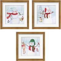 Framed 'Dressed for Christmas 3 Piece Framed Art Print Set' border=
