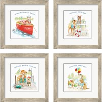 Framed Summer Fun 4 Piece Framed Art Print Set