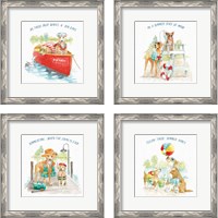 Framed Summer Fun 4 Piece Framed Art Print Set