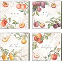 Framed 'In the Orchard 4 Piece Canvas Print Set' border=