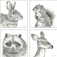 Framed Pencil Forest 4 Piece Art Print Set