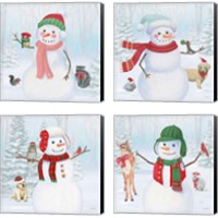 Framed Dressed for Christmas 4 Piece Canvas Print Set