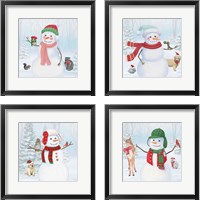 Framed 'Dressed for Christmas 4 Piece Framed Art Print Set' border=