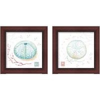 Framed 'Delicate Sea 2 Piece Framed Art Print Set' border=