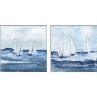 Framed Sailboats  2 Piece Art Print Set