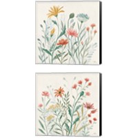 Framed 'Wildflower Vibes 2 Piece Canvas Print Set' border=