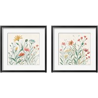 Framed 'Wildflower Vibes 2 Piece Framed Art Print Set' border=