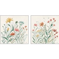 Framed 'Wildflower Vibes 2 Piece Art Print Set' border=