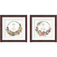 Framed 'Soft Season 2 Piece Framed Art Print Set' border=