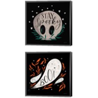 Framed 'Cute Halloween 2 Piece Canvas Print Set' border=