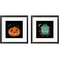 Framed 'Cute Halloween 2 Piece Framed Art Print Set' border=