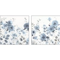 Framed 'Dancing Flowers 2 Piece Art Print Set' border=