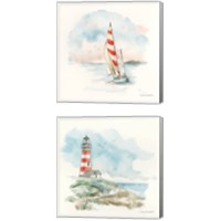 Framed 'Seaside Journey 2 Piece Canvas Print Set' border=
