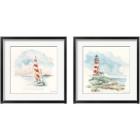 Framed 'Seaside Journey 2 Piece Framed Art Print Set' border=