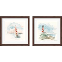 Framed 'Seaside Journey 2 Piece Framed Art Print Set' border=