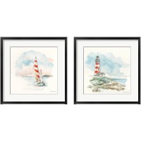 Framed 'Seaside Journey 2 Piece Framed Art Print Set' border=