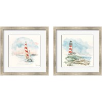 Framed 'Seaside Journey 2 Piece Framed Art Print Set' border=