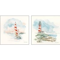 Framed 'Seaside Journey 2 Piece Art Print Set' border=
