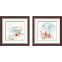 Framed 'Seaside Journey 2 Piece Framed Art Print Set' border=