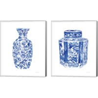 Framed 'Chinoiserie Vase 2 Piece Canvas Print Set' border=